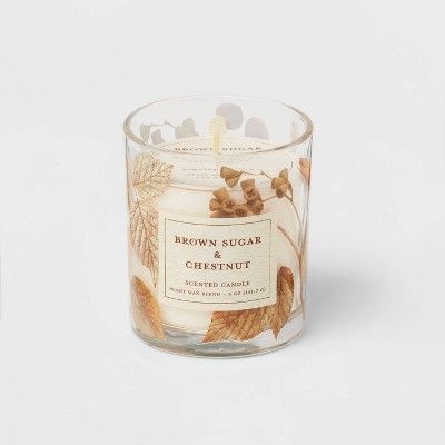 Brown Sugar & Chestnut Botanical Glass Candle Cream - Threshold™ | Target