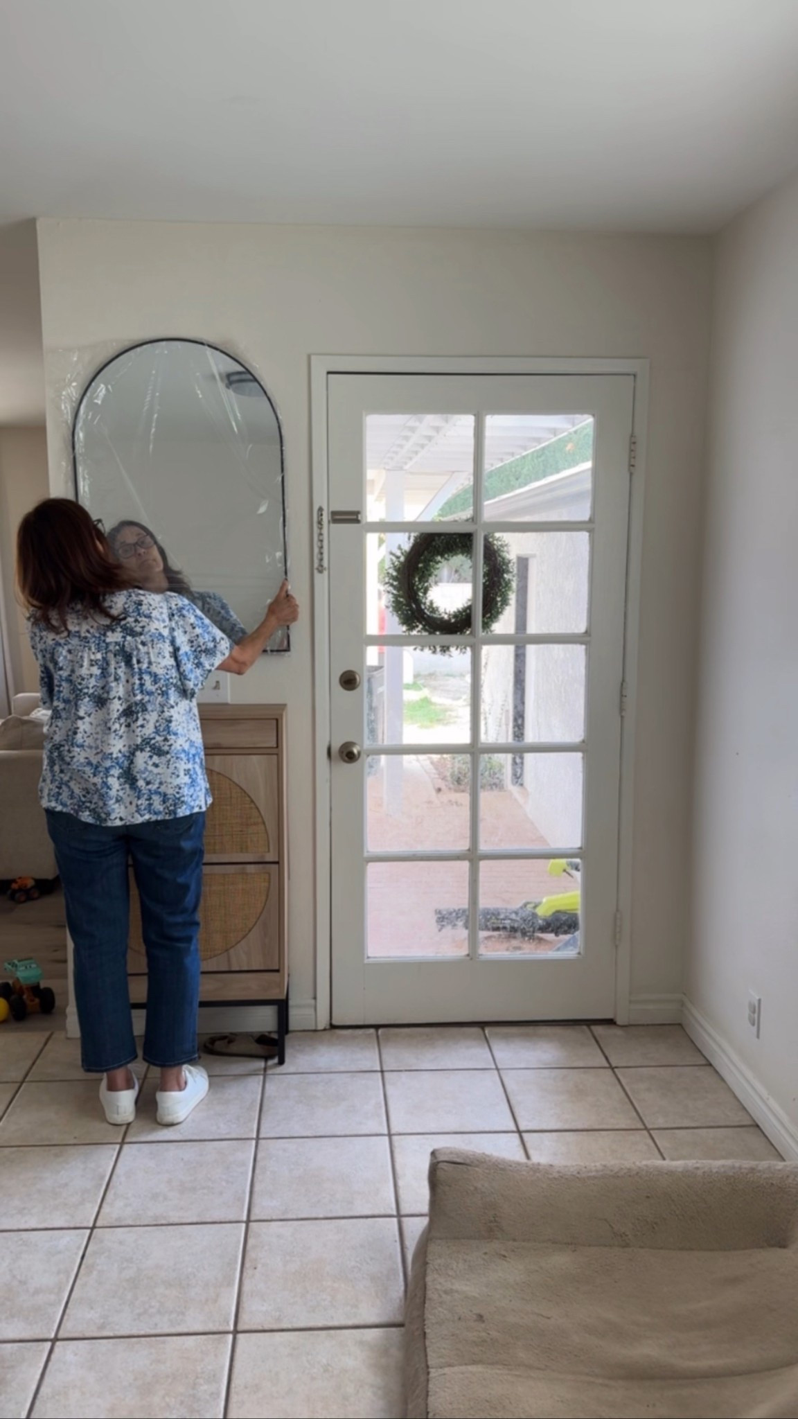 Our shoe cabinet & mirror 🪞  

#LTKHome