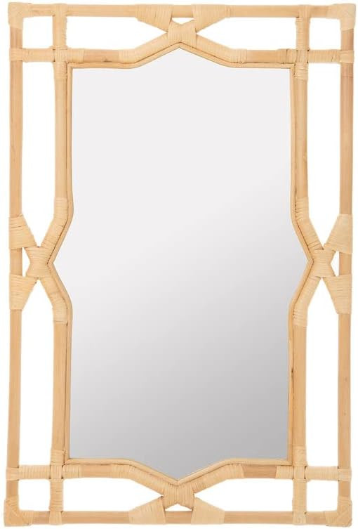 Kouboo Elegant Rattan Chippendale Mirror - 24" Wide x 36" High Rectangular - Natural Brown- Handc... | Amazon (US)