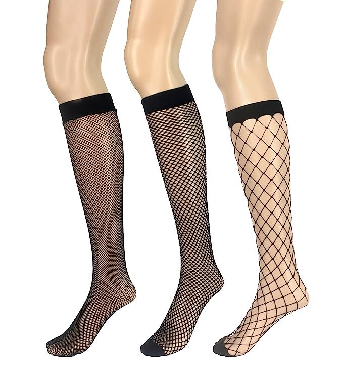Ypser Knee High Fishnets Tights Stockings Socks for Women Black | Amazon (US)