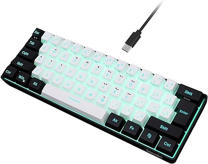 Amazon.com: Snpurdiri 60% Wired Gaming Keyboard, RGB Backlit Ultra-Compact Mini Keyboard, Waterpr... | Amazon (US)