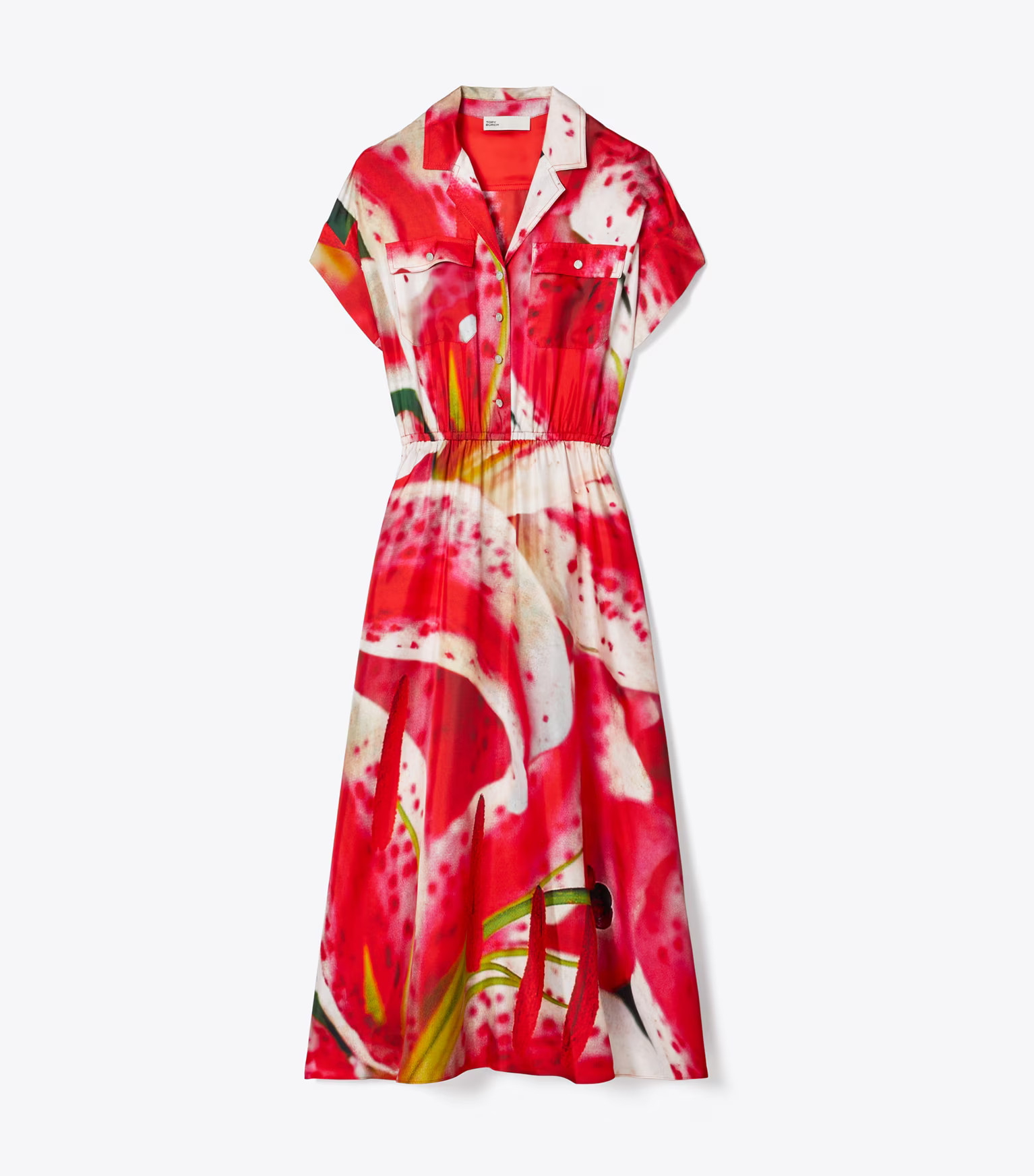 PRINTED SILK TWILL SHIRTDRESS | Tory Burch (US)