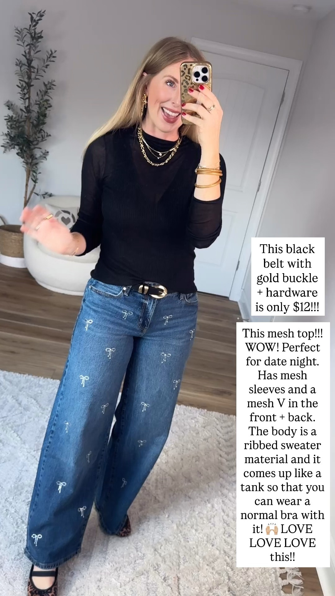 Bow embellished jeans from Walmart!