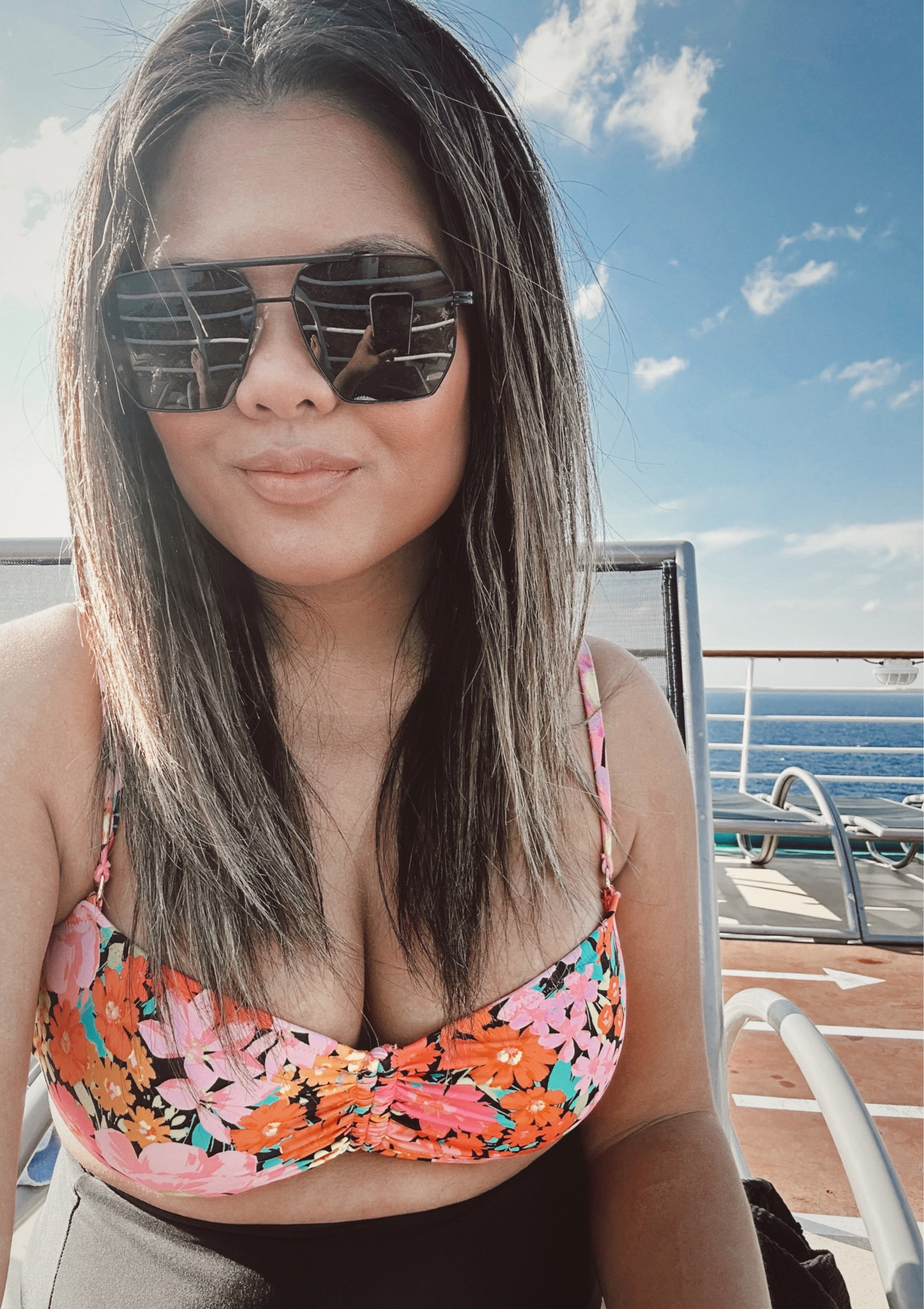 Wearing a size M swimsuit bottom & 36C swimsuit top - Cruise attire - mom bathing suit - swimwear - resort wear - floral bikini top - high waisted bikini bottom - mom approved swimsuit - oversized sunglasses - Amazon fashion - Amazon sunglasses - target swimsuit - Target find - Amazon find - C cup swimsuit - asian - Filipino - petite 

#LTKFind #LTKtravel #LTKswim