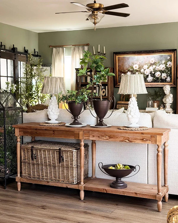 Natural Wood Console Table | Decor Steals