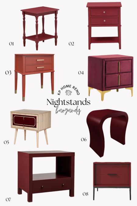 I’m thinking of buying a burgundy nightstand for our bedroom! I’m loving the trend 😍 I found a few unique ones

#LTKhome
