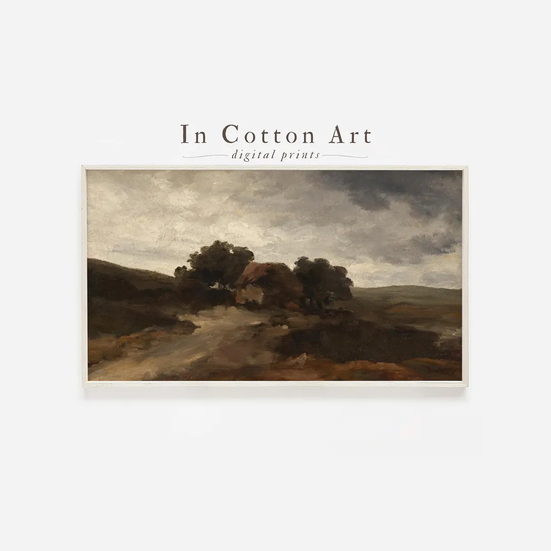 Samsung Frame TV Art / Vintage Moody Landscape Oil Painting DIGITAL Download / Farmhouse Antique ... | Etsy (US)