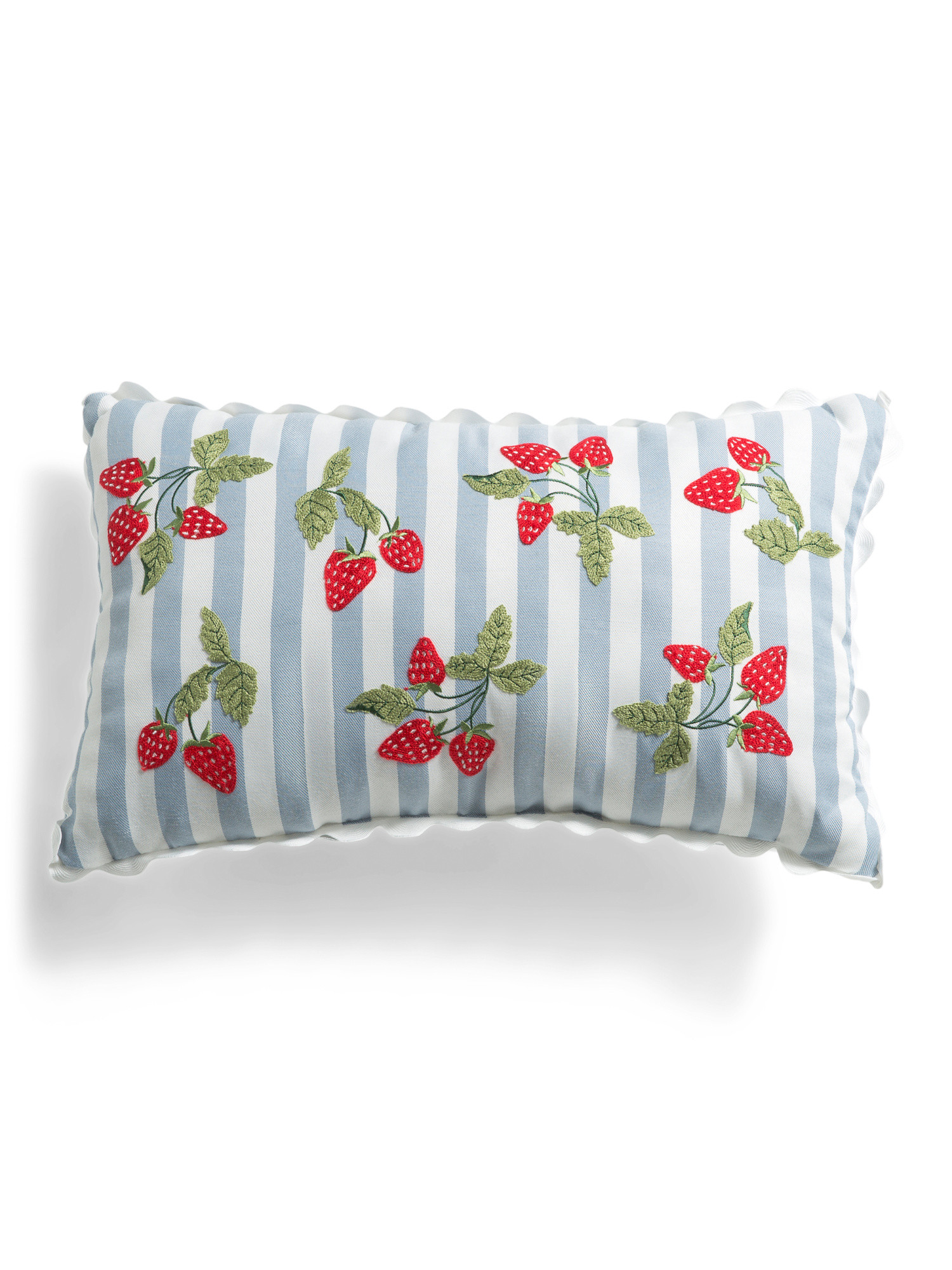 14x24 Strawberry Garden Stripe Indoor Outdoor Pillow | TJ Maxx