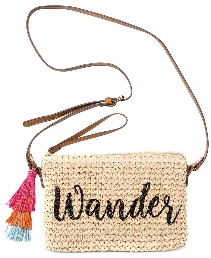 Straw Crossbody, Created for Macy's | Macys (US)