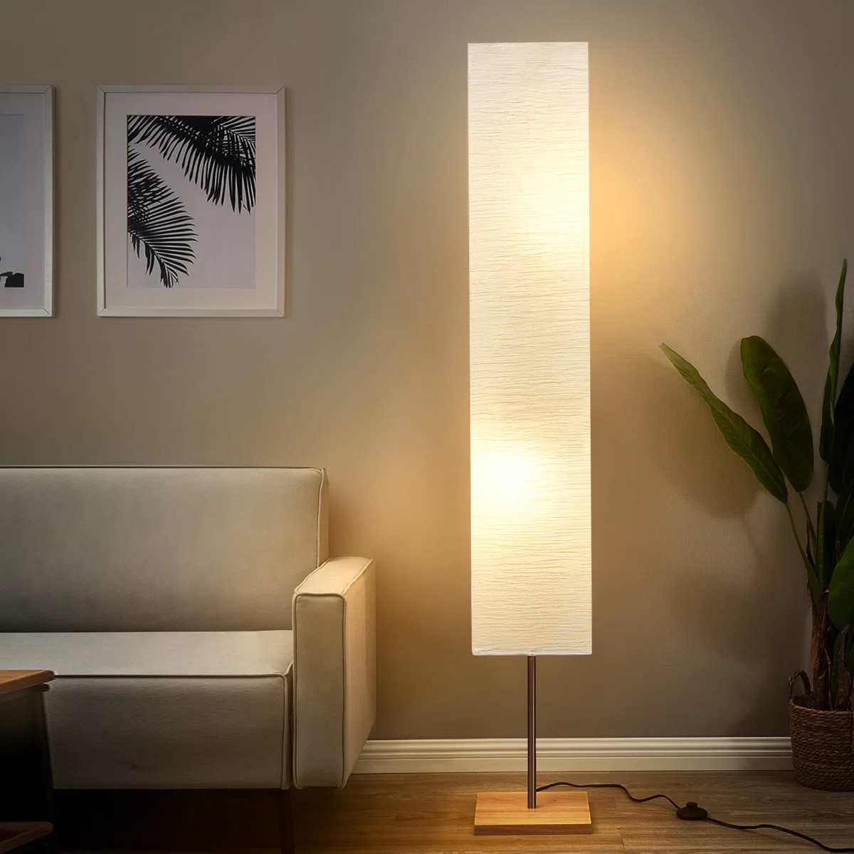 Adeela 65" Floor Lamp for Living Room Dimmable LED Floor Lamp Column Floor Lamp | Wayfair North America