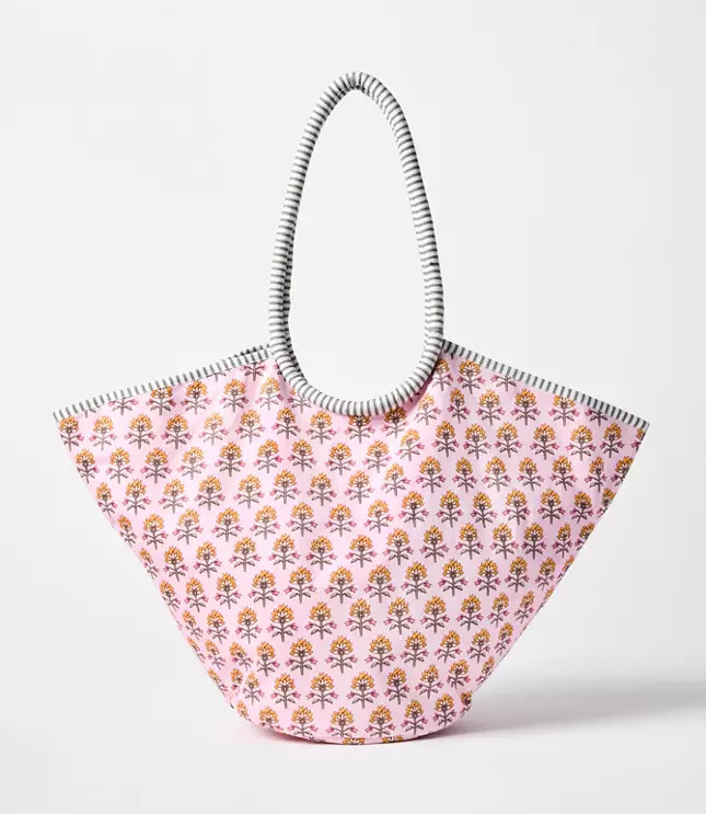 Garden Stripe Tote Bag | LOFT