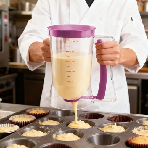 Pancake Batter Dispenser - Cookie Cupcake Cupcakes Waffle Waffles Separator Tool with Squeeze Han... | Amazon (US)
