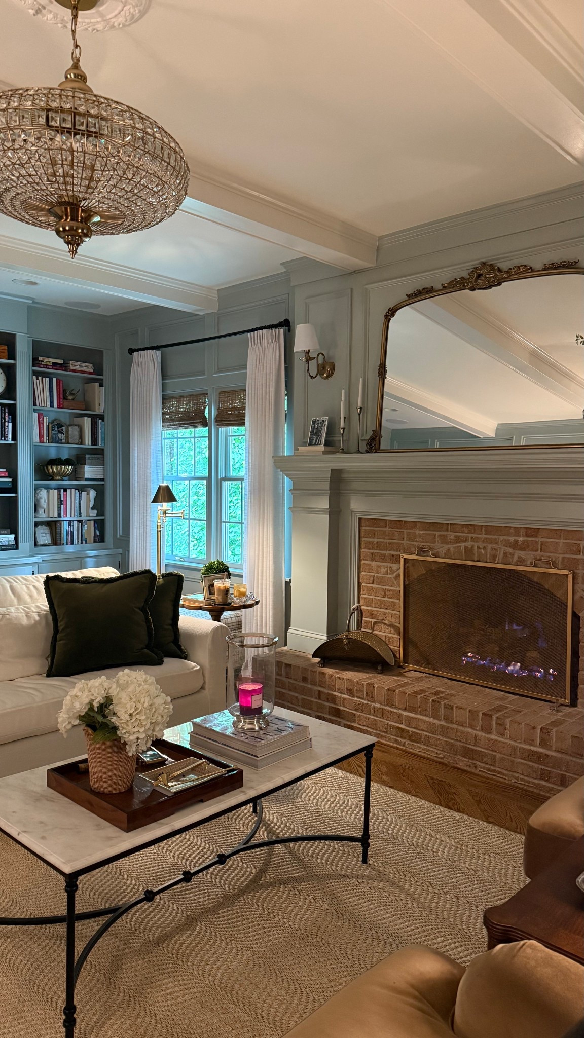 Cozy living room setup 🤍