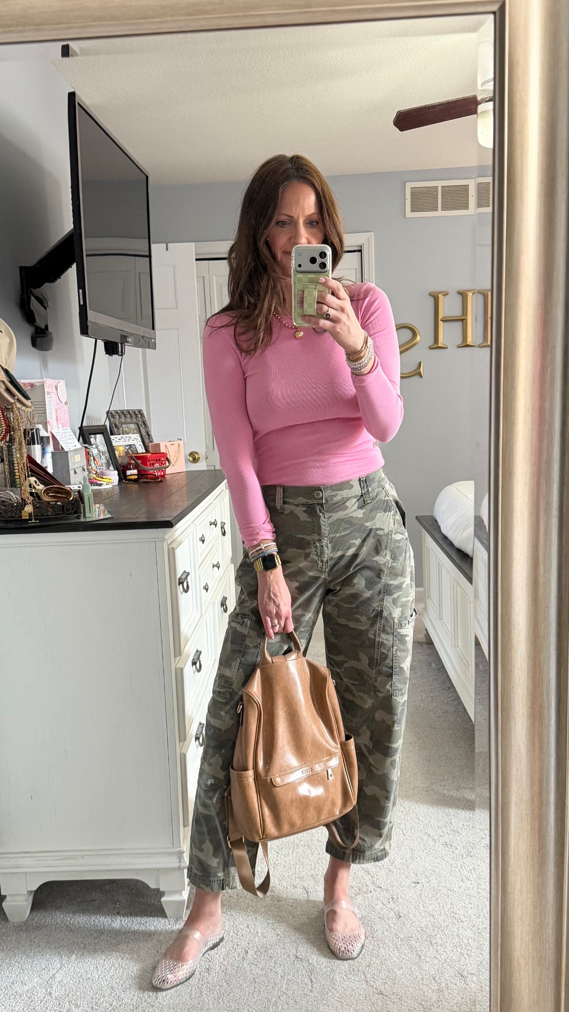 Pink and camo is so unexpected but the perfect spring combo for warmer weather! 💗 

#LTKTall #LTKOver40 #LTKootd