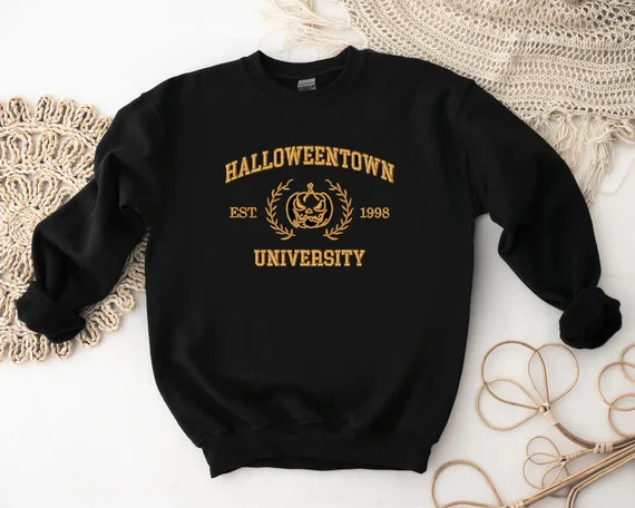 Halloweentown University Embroidered Sweatshirt - Etsy | Etsy (US)