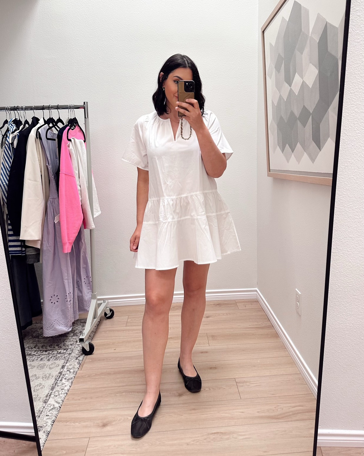 J.Crew 40% off sale!! 

I’m in the medium. It fits overall but I did notice a bit of tightness in the bust area. Could size up for a looser fit around the bust, but overall TTS with a relaxed fit. Non-sheer. 

 