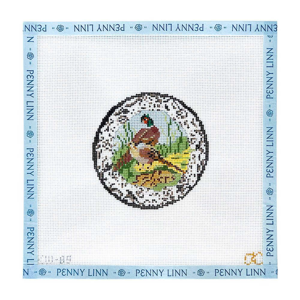 Transferware Pheasant Round | Penny Linn Designs