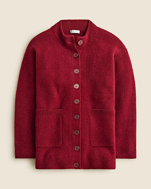 Relaxed milano-stitch cardigan sweater | J. Crew US