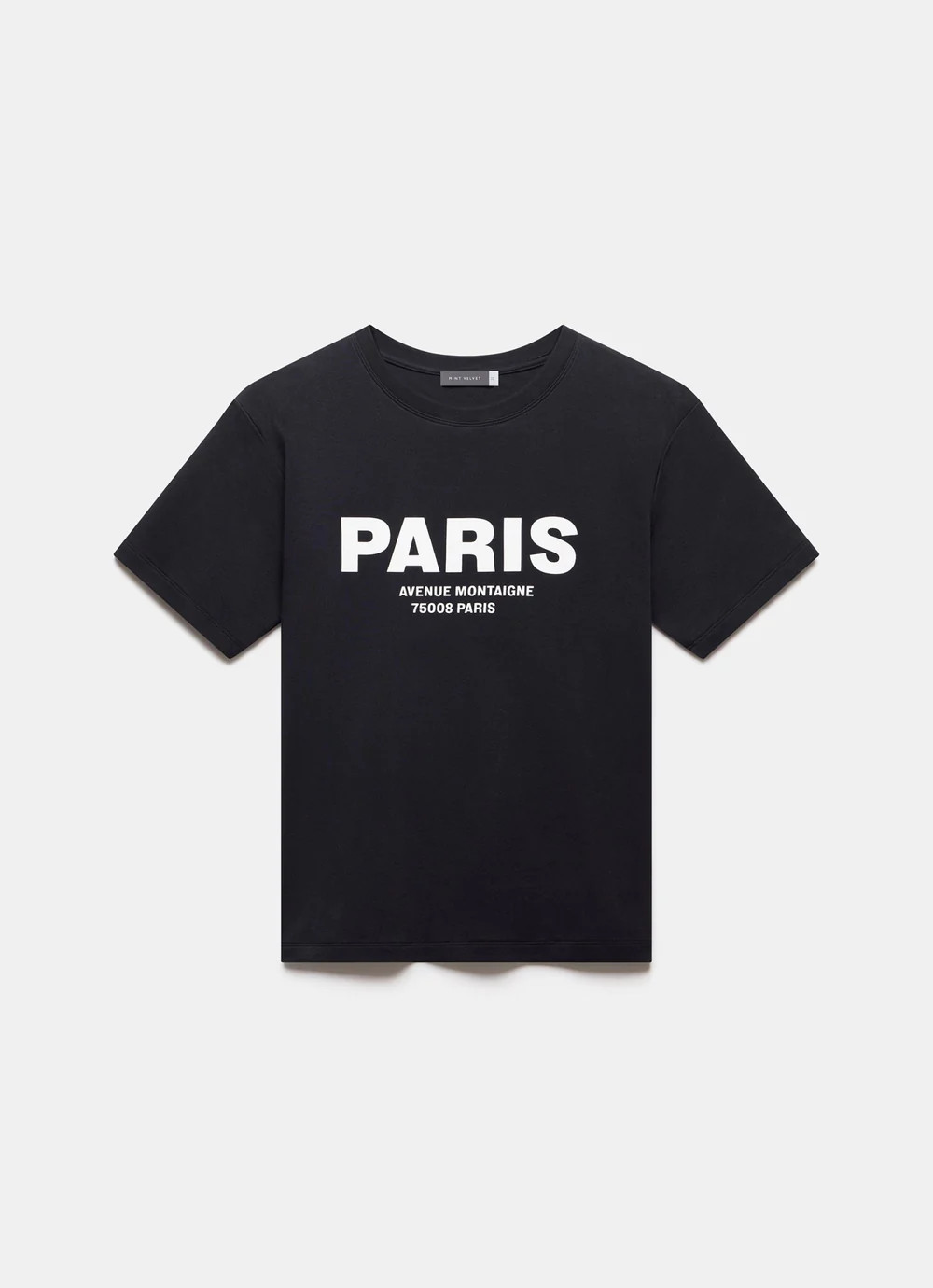 Black Paris Slogan T-Shirt | Mint Velvet