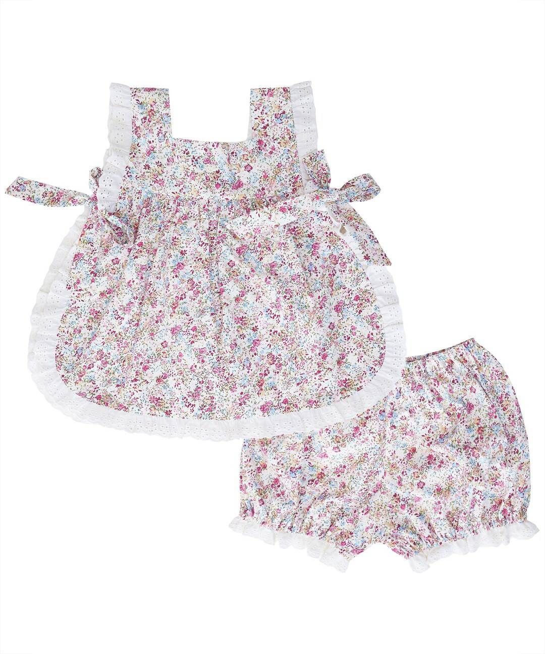 Dark Pink Floral Pinafore Bloomers - Etsy | Etsy (US)