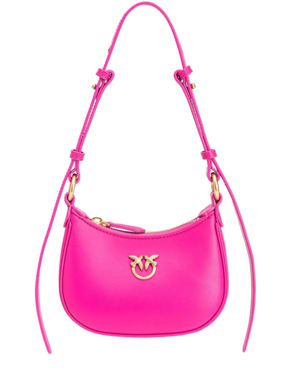 Pinko Women's Fuchsia Pink Leather Bag With Buckle in Pink/Gold | Size UNI | 103538 Color A0F1N17Q | LOZURI