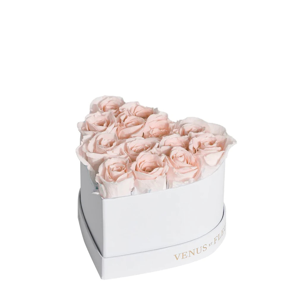Petit Heart - White Classic with Eternity Roses | Venus ET Fleur