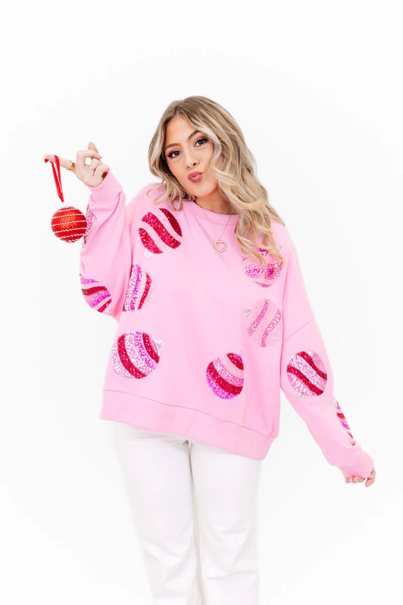 All Is Bright Sequin Patch Sweatshirt | Whiskey Darling Boutique