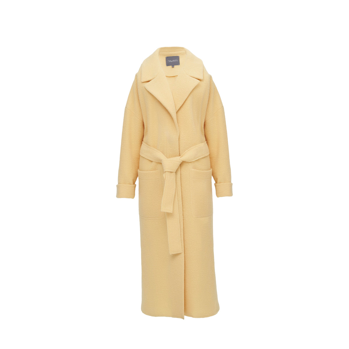Wool Yellow Coat With Patch Pockets | Wolf & Badger