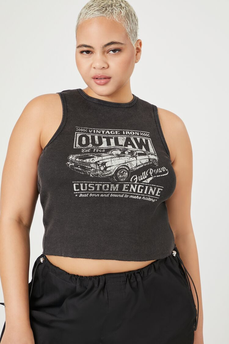 Plus Size Car Graphic Tank Top | Forever 21