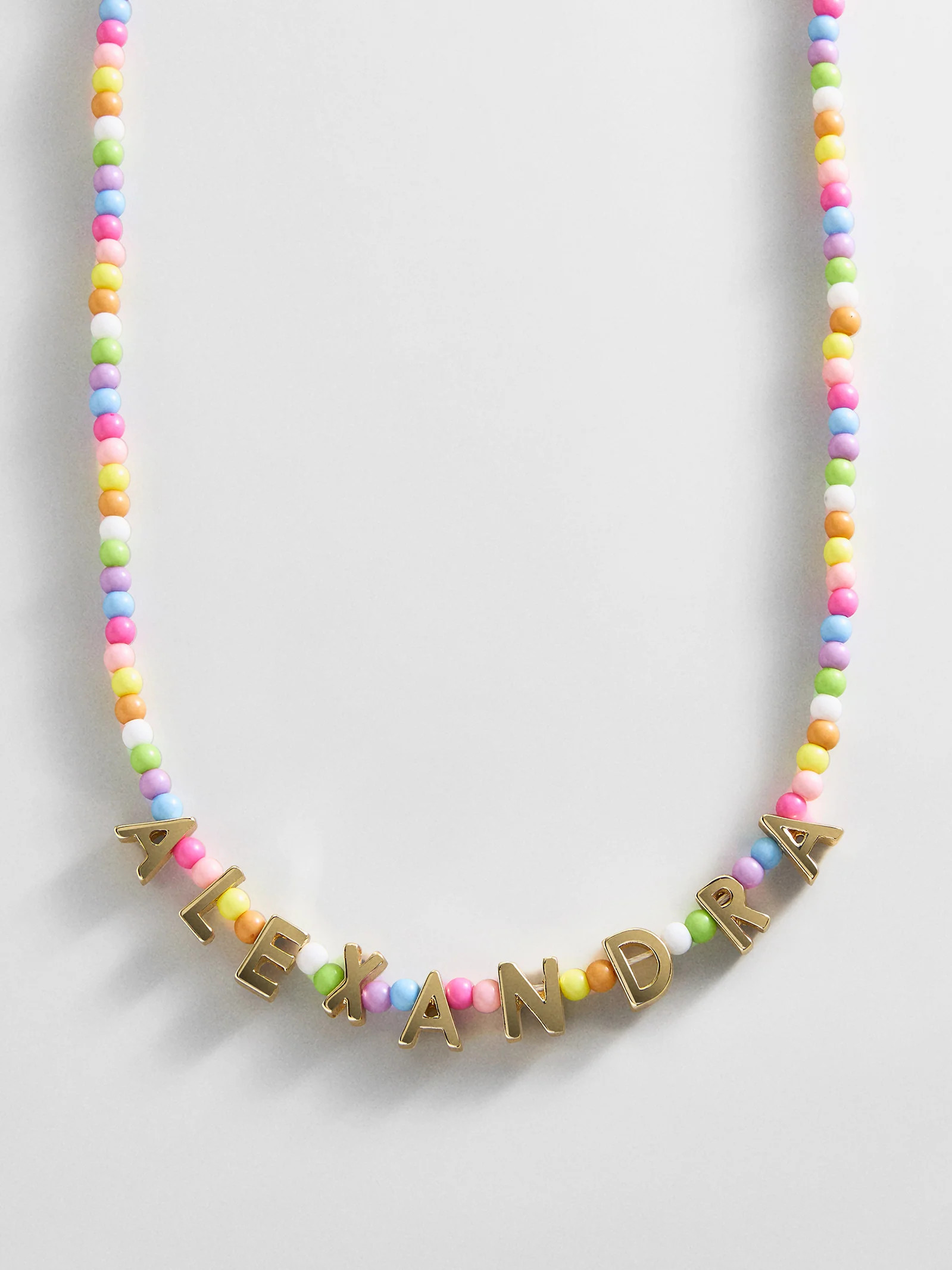 Bead Mine Kids' Custom Name Necklace - Light Multi | BaubleBar