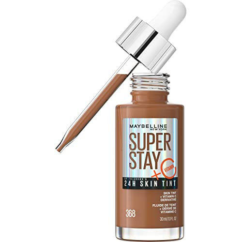 Maybelline Super Stay Up to 24HR Skin Tint, Radiant Light-to-Medium Coverage Foundation, Makeup Infused With Vitamin C, 368, 1 Count | Amazon (US)