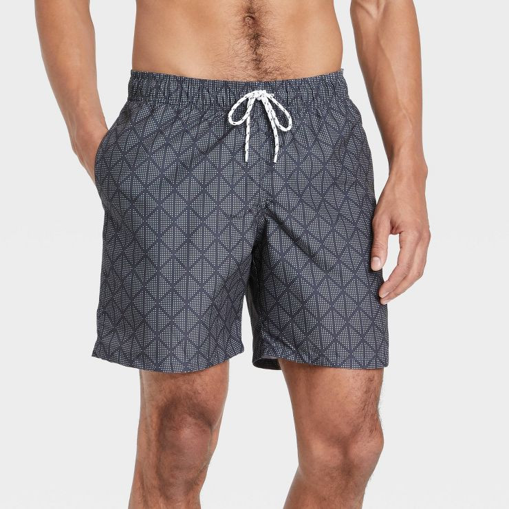 Men's 7" Geometric Print Swim Trunks - Goodfellow & Co™ | Target