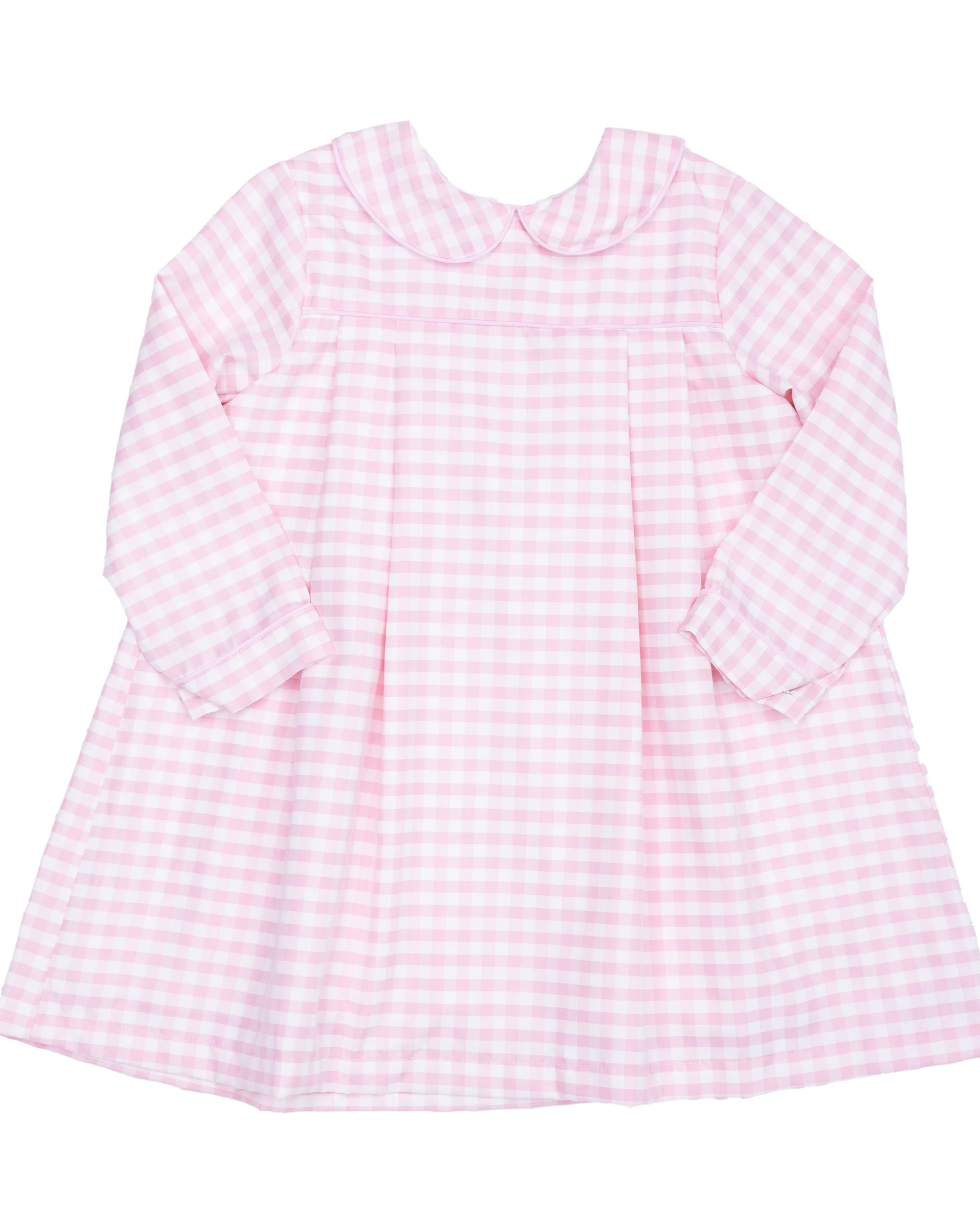 Gracelynn Pink Windowpane Dress | The Oaks Apparel Company