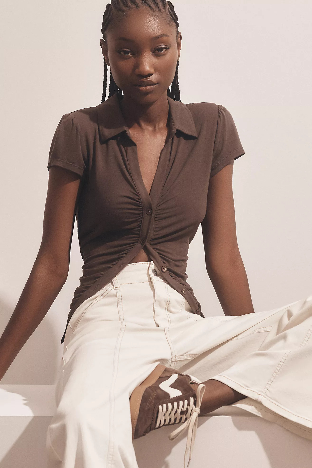 Sanctuary Dream Collared Button-Front Top | Anthropologie (US)