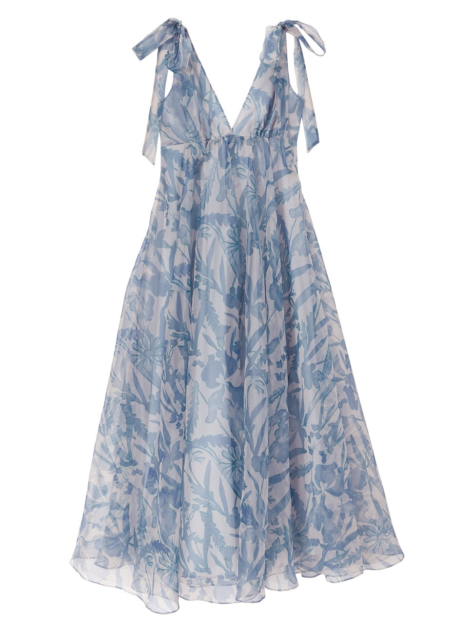 Women's Dandelion Tie-Strap Floral Tulle Gown - Sky Wild Flowers - Size 0 - Sky Wild Flowers - Size  | Saks Fifth Avenue