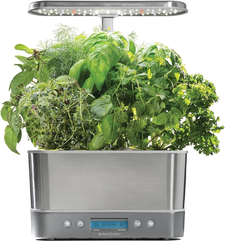 AeroGarden Harvest Elite Indoor Garden Hydroponic System with LED Grow Light and Seed Kit, Holds ... | Amazon (US)