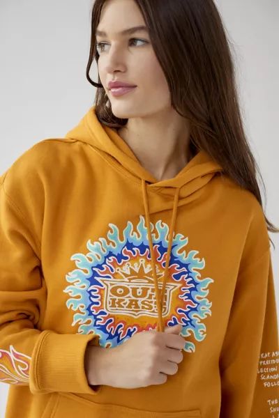 Outkast Flame Oversized Hoodie Sweatshirt | Urban Outfitters (US and RoW)