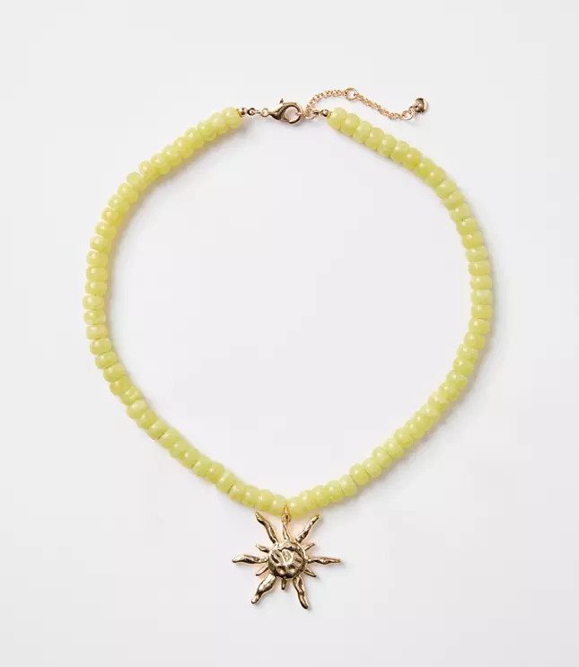 Sun Beaded Necklace | LOFT