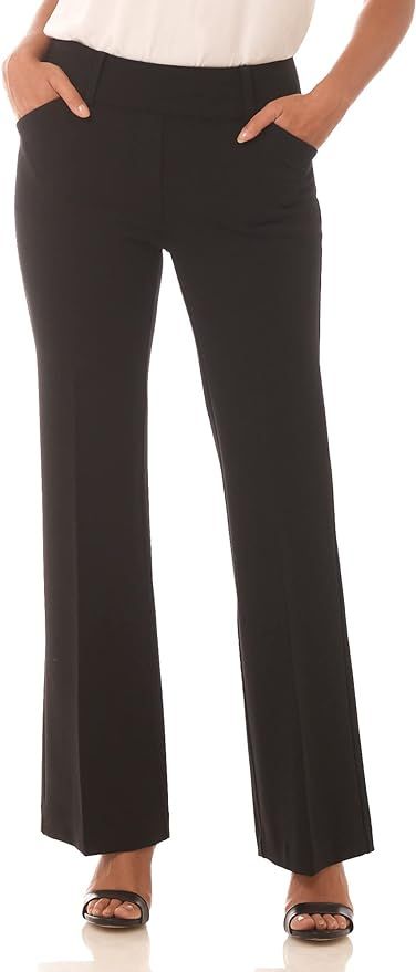 Rekucci Women's Secret Figure Pull-On Stretchy Wide Leg Dress Pant in Regular/Petite/Tall Fit | Amazon (US)