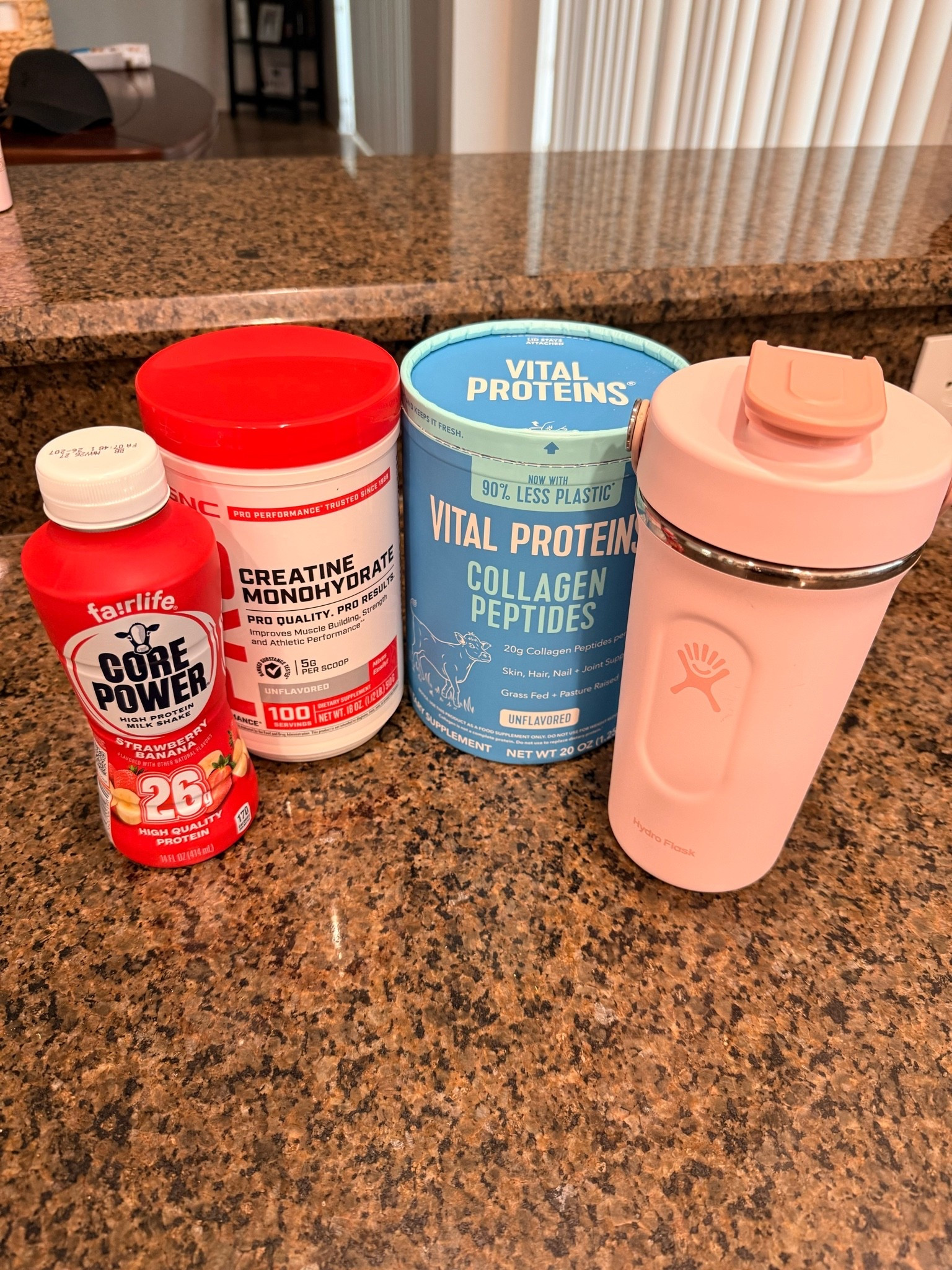 How my morning starts everyday. Make sure I get my protein, collagen, creatine and hydration in! My Hydroflask makes it easy along with these incredible products available on Amazon and at GNC! @GNC

#LTKmorningroutine #LTKActive #LTKfitnessgoals