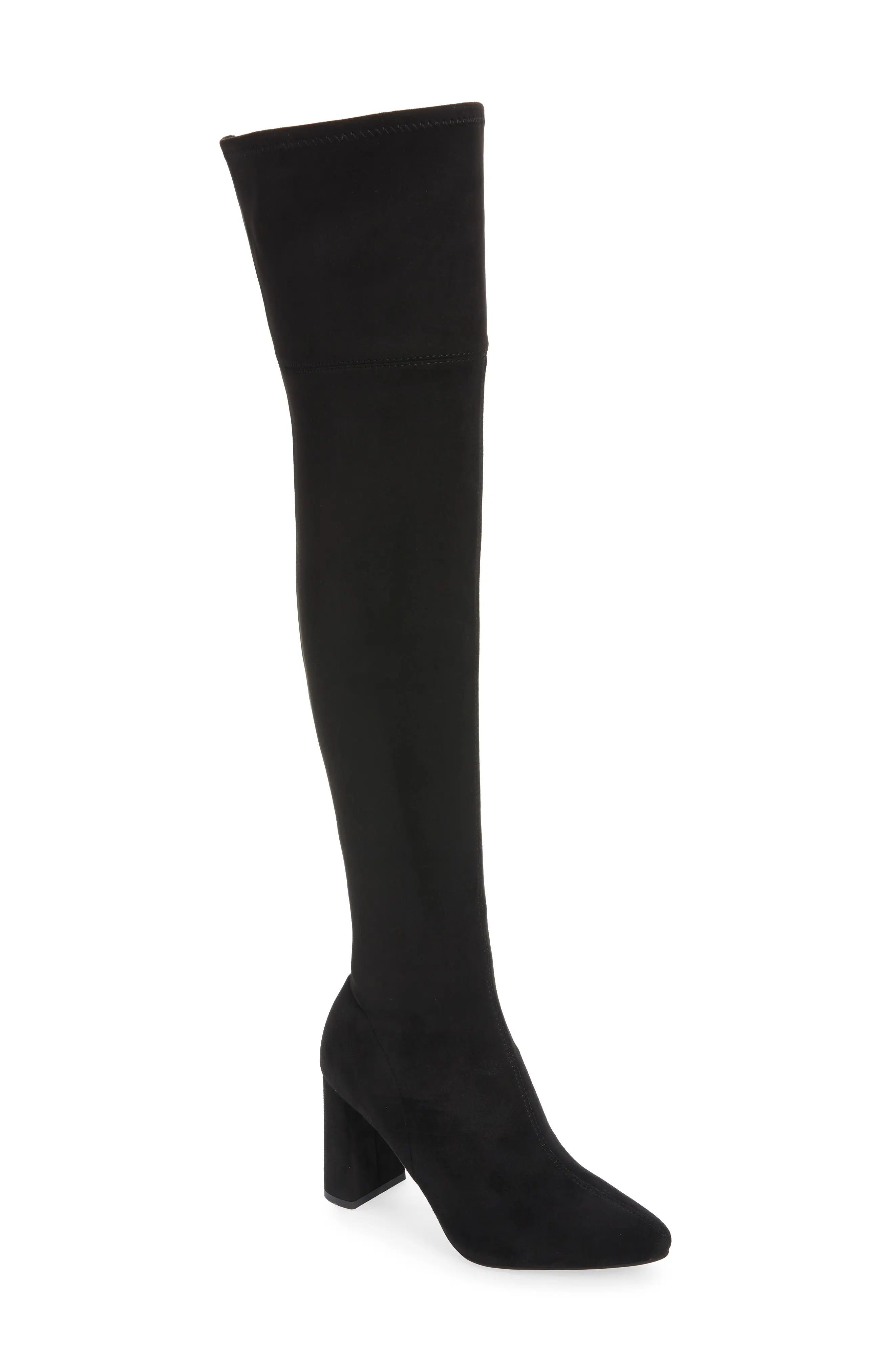 Jeffrey Campbell Parisah Over the Knee Boot, Size 5 in Black Suede at Nordstrom | Nordstrom