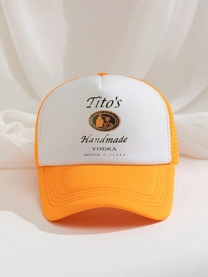 1pc Printed "TITO'S HANDMADE" Multi-Color Mesh Baseball Cap, Breathable Adjustable Golf Sun Hat, ... | SHEIN