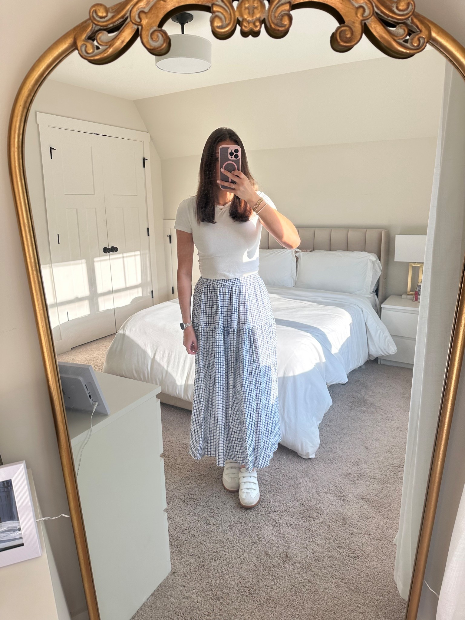 Casual Friday work outfit! Wearing a size small in the skirt from Target

#LTKFindsUnder50 #LTKWorkwear #LTKStyleTip