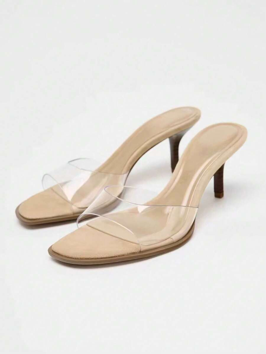 New Summer Women Mules Shoes,Square Toe High Heel Sandals | SHEIN