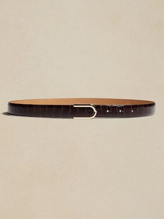 Arco Embossed Leather Belt | Banana Republic (US)