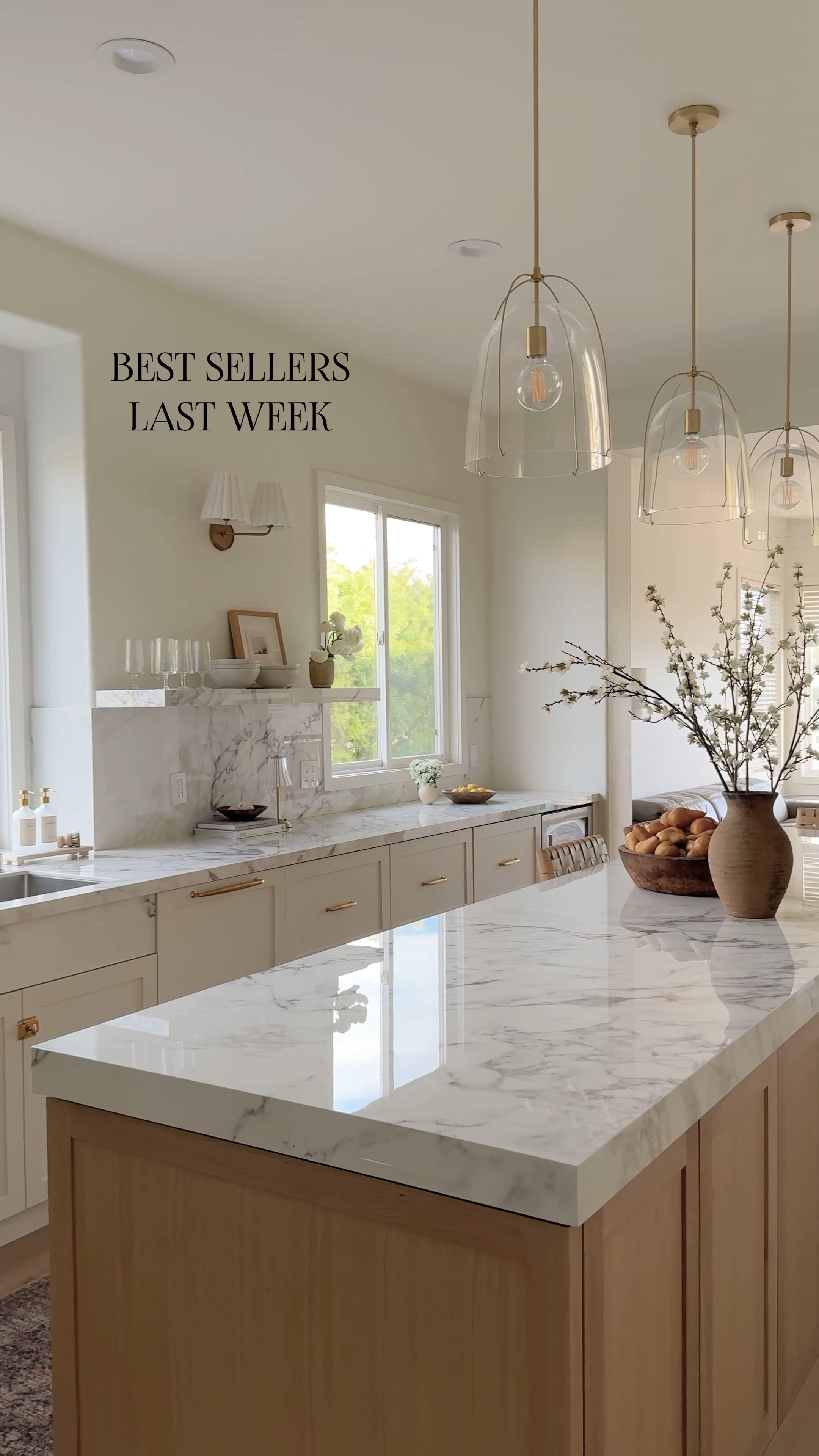 Last weeks best sellers!
Glass, pendant, light, rug, green ottoman, dark accent chair, dark, upholstered chair, vintage rug, vacuum, wood vanity, white tile, pendant light brass hardware, patio furniture, marble coffee table sun loungers Walmart rejuvenation kitchen design 

#LTKsalealert #LTKfindsunder50 #LTKhome
