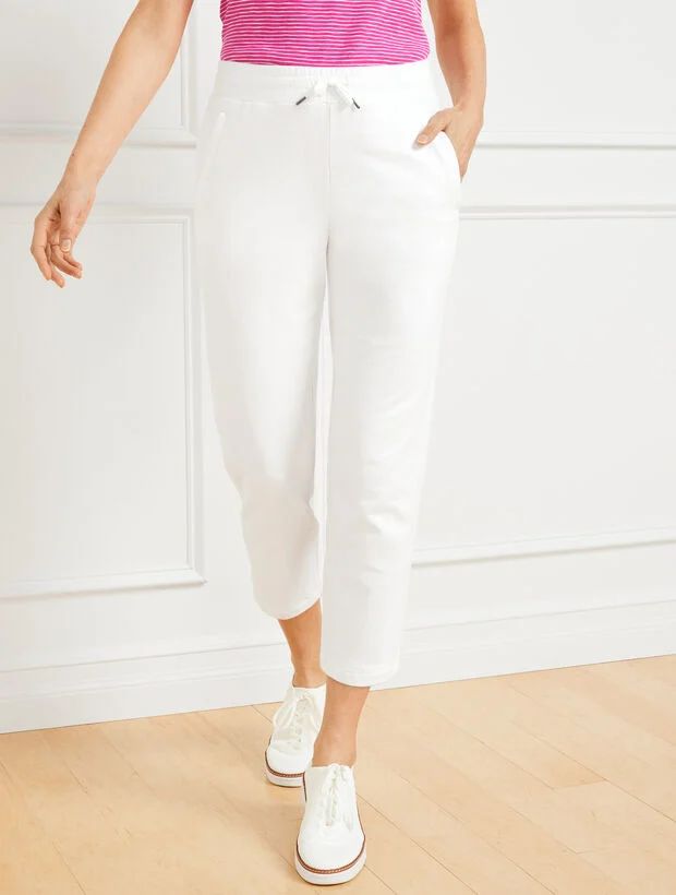 Pima Terry Straight Leg Crop Pants | Talbots