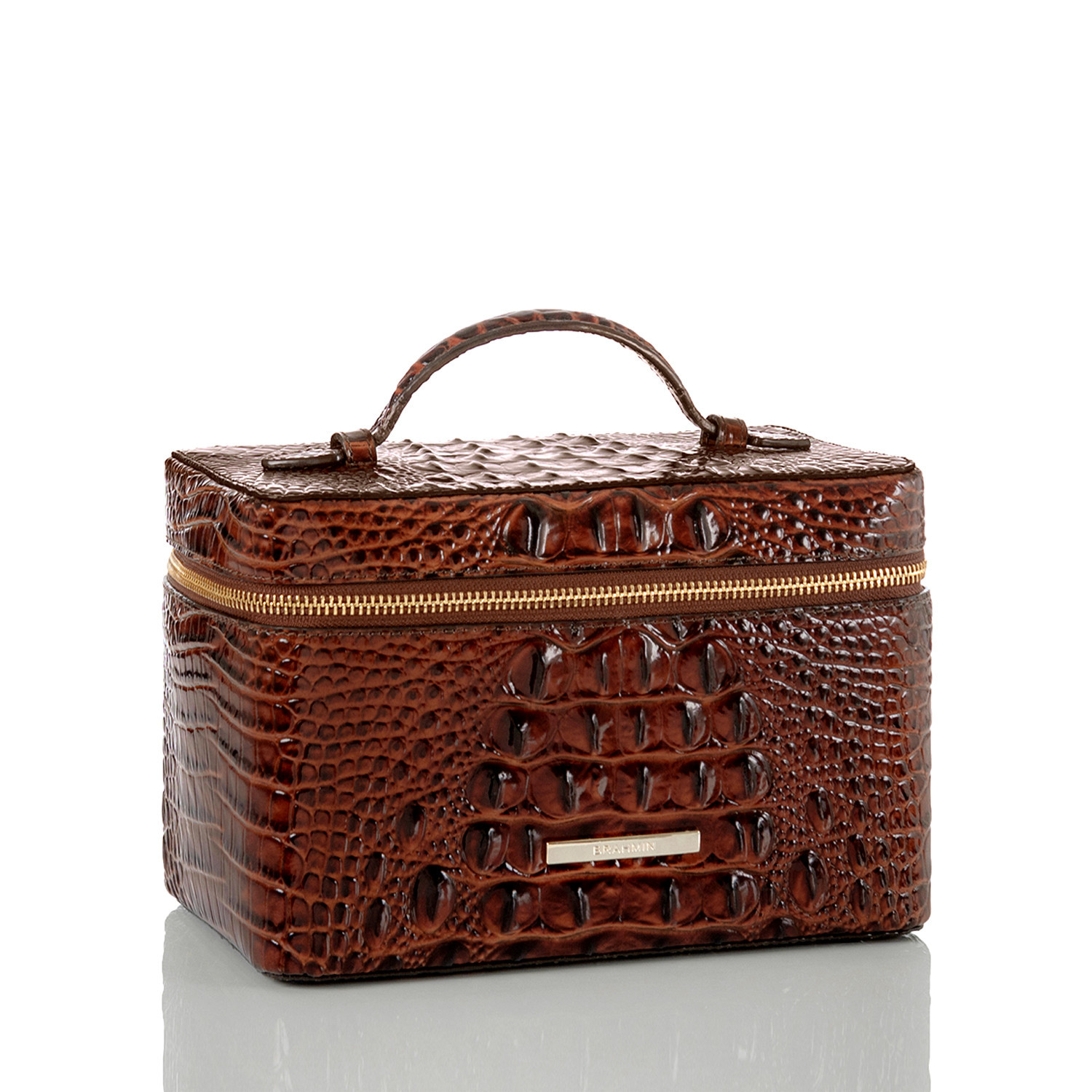 Charmaine Leather Makeup Case | Royal Purple Melbourne | BRAHMIN | Brahmin