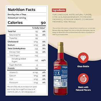 Torani Grenadine Syrup for Drinks, Flavoring for Sodas, Cocktails, and Mocktails, Pump Included, ... | Amazon (US)