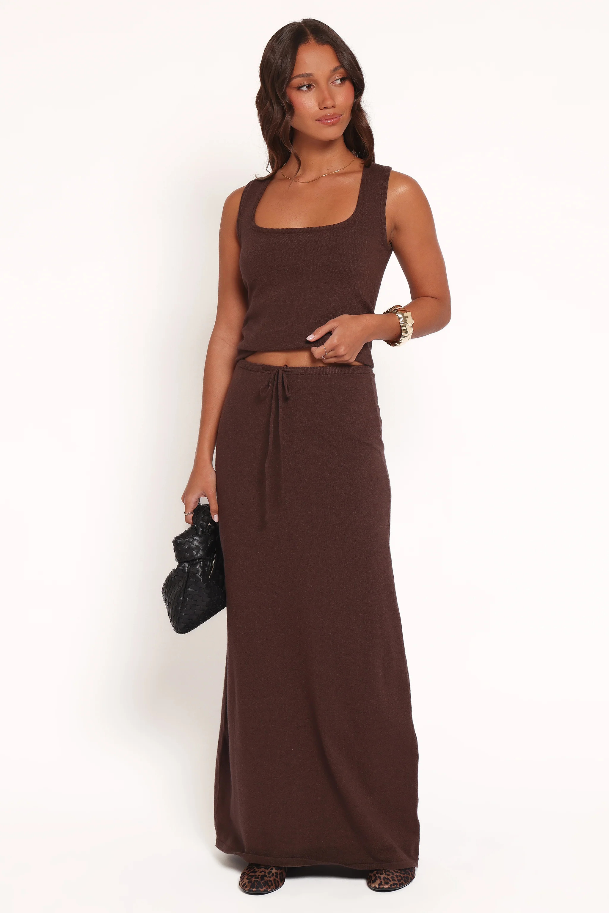 Beatrice Knitted Skirt - Chocolate | Petal & Pup (AU)